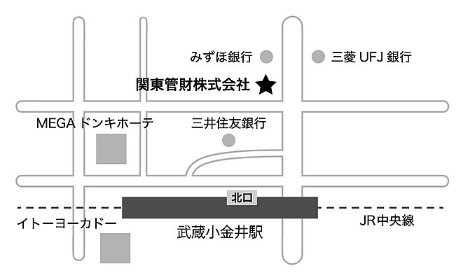 関東管財株式会社の周辺地図