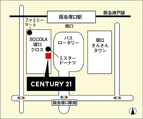 株式会社エイワーク 塚口店の周辺地図