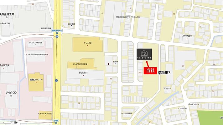 ベストライフ不動産株式会社の周辺地図