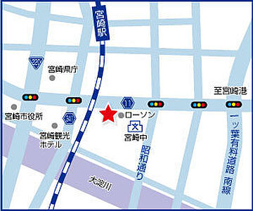 ハウスドゥ　宮崎中学校前　株式会社ピア7の周辺地図