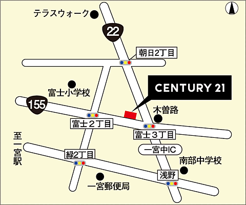 いちにし不動産株式会社の周辺地図
