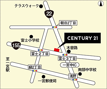 いちにし不動産株式会社の周辺地図