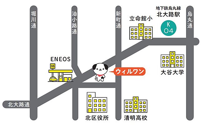 株式会社ウィルワンの周辺地図