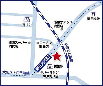 ハウスドゥ　大阪野江　ラピト株式会社の周辺地図