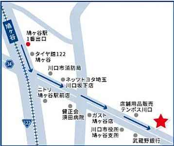 ハウスドゥ 鳩ヶ谷坂下町 株式会社ウェルカムホームの周辺地図