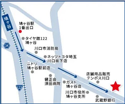 ハウスドゥ 鳩ヶ谷坂下町 株式会社ウェルカムホームの周辺地図