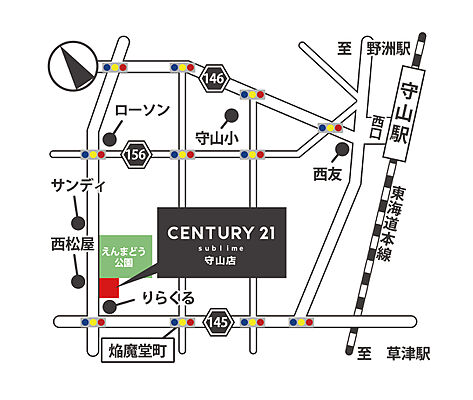 センチュリー21 株式会社sublime不動産販売の周辺地図