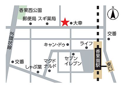 株式会社ミライエ不動産販売の周辺地図