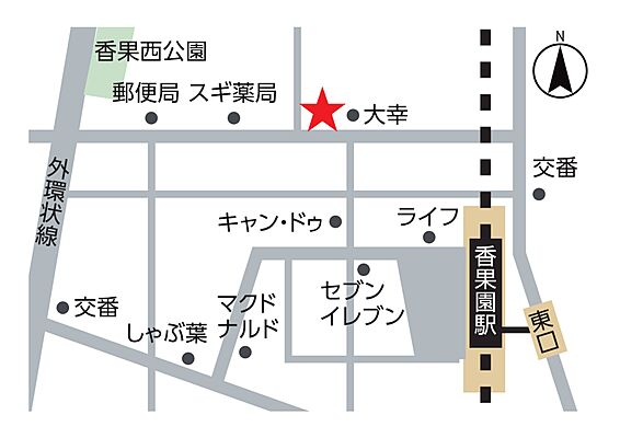 株式会社ミライエ不動産販売の周辺地図