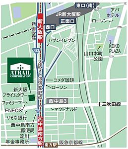 ハウスドゥ　新大阪プライムタワー　アトレイル株式会社の周辺地図