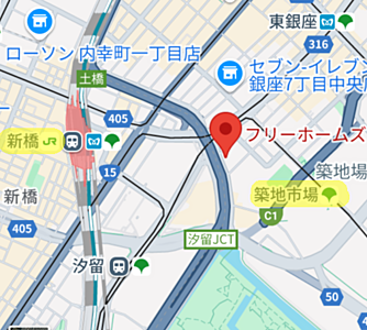 株式会社フリーホームズの周辺地図