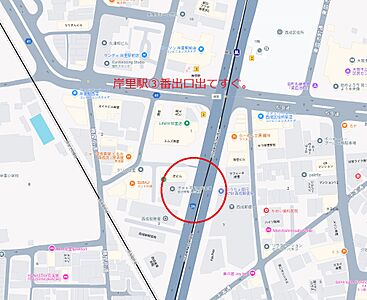 株式会社ハイフォレスト　ポテト不動産岸里店の周辺地図