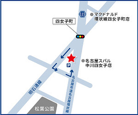 ハウスドゥ　中川四女子　GLエステイト株式会社の周辺地図