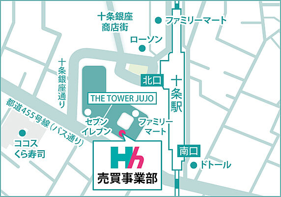 ハウス・トゥ・ハウス・ネットサービス株式会社　売買事業部　1課の周辺地図