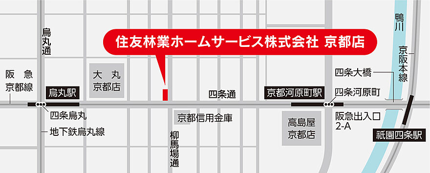 住友林業ホームサービス株式会社　京都店の周辺地図