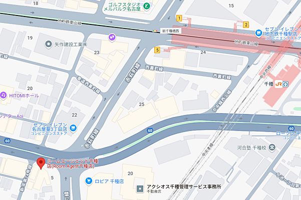 ルームエージェント千種店 リアルマークス株式会社の周辺地図