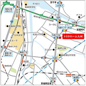 トヨタホーム九州株式会社の周辺地図