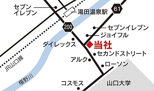 緑都開発株式会社　山口賃貸の周辺地図