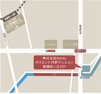 株式会社tentoの周辺地図