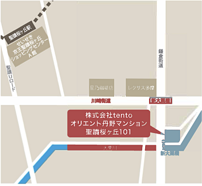 株式会社tentoの周辺地図
