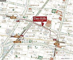 デュオヒルズ千種 現地案内図