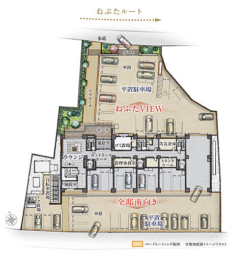 デュオヒルズ弘前駅前 敷地配置図