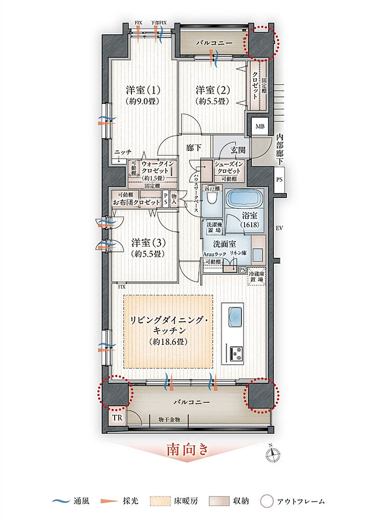 デュオヒルズ弘前駅前 間取り A