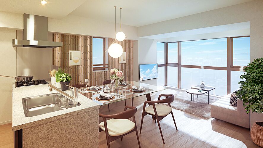 デュオヒルズ蘇我ザ・スカイ リビング・ダイニング・キッチン完成予想CG