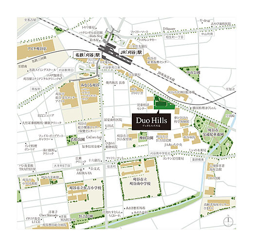 デュオヒルズ刈谷 現地案内図
