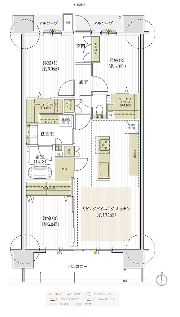 デュオヒルズ刈谷 間取り 【第3期2次以降】G1