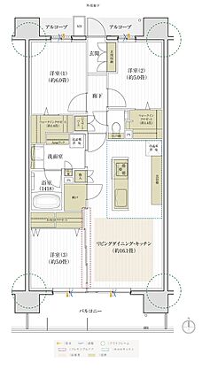 デュオヒルズ刈谷 間取り 【第3期2次以降】G1