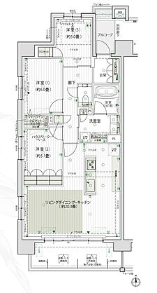 デュオヒルズ刈谷 間取り 【第3期2次以降】A（menu5）