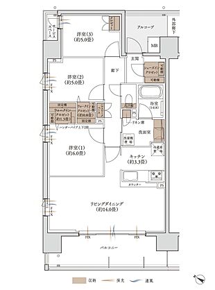 エンブレム徳島 間取り 【エンブレム徳島弐番館　先着順】 II-A