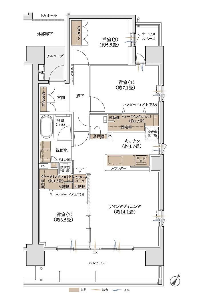 エンブレム徳島 間取り 【エンブレム徳島壱番館　先着順】I-K