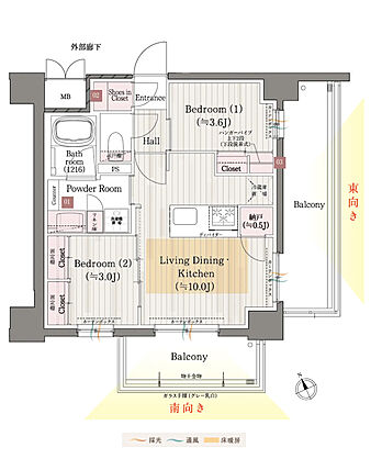 デュオヴェール仙台長町 間取り 【第1期3次以降】D