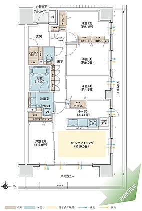デュオヒルズ水賀池公園ヴェリテ 間取り V