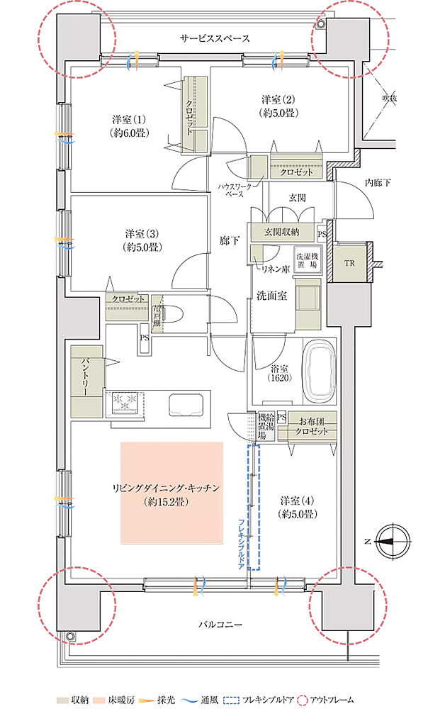 ミッドレジデンス帯広駅前 間取り 【ウィンターシーズン】A