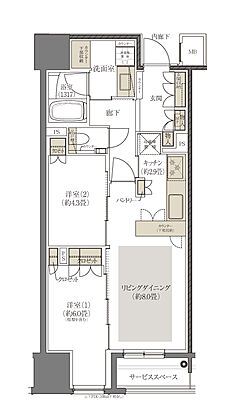 デュオヒルズ京都四条烏丸 間取り 【第1期2次先着順】C1