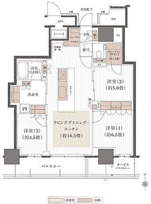デュオヒルズ岡山表町タワー 間取り B