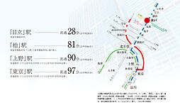 レーベン水戸ONE STATE TOWER アクセス図