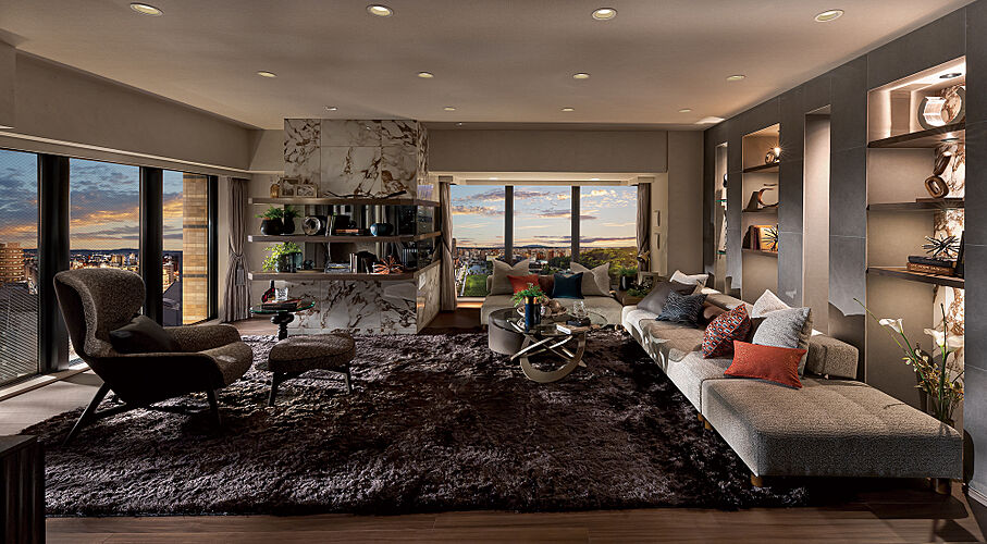 レーベン秋田 THE IMPERIAL TOWER リビング・ダイニング