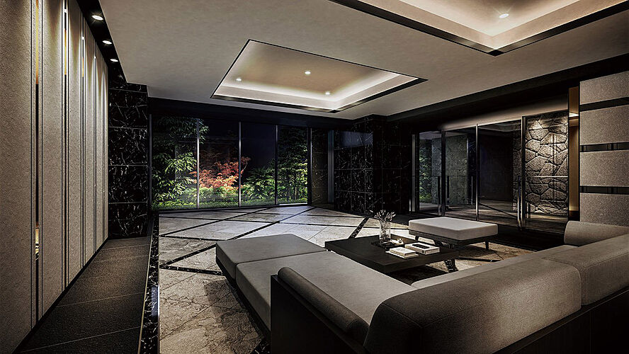 レーベン盛岡紺屋町 エントランスホール完成予想CG