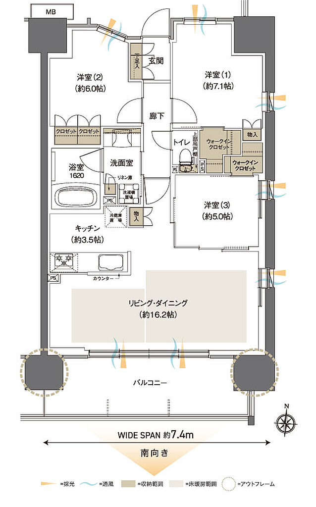 ザ・グランドグレイス 大阪西九条 間取り I