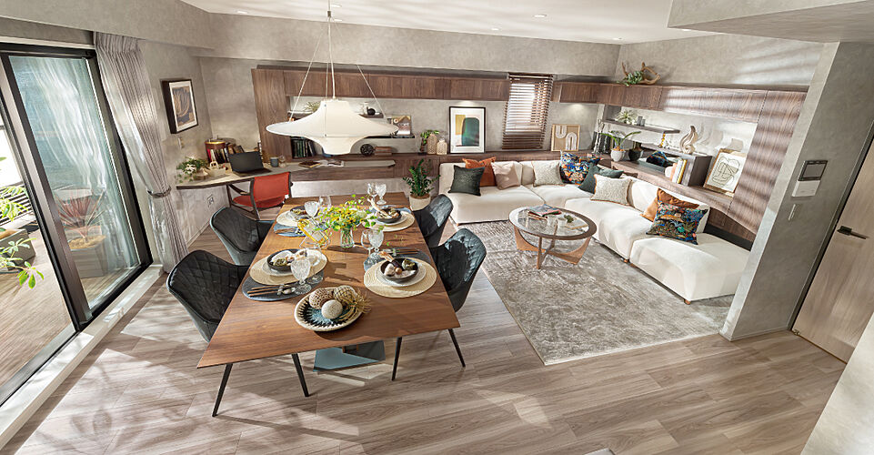 レーベン・グランデ美田園ONE FLAG リビング・ダイニング