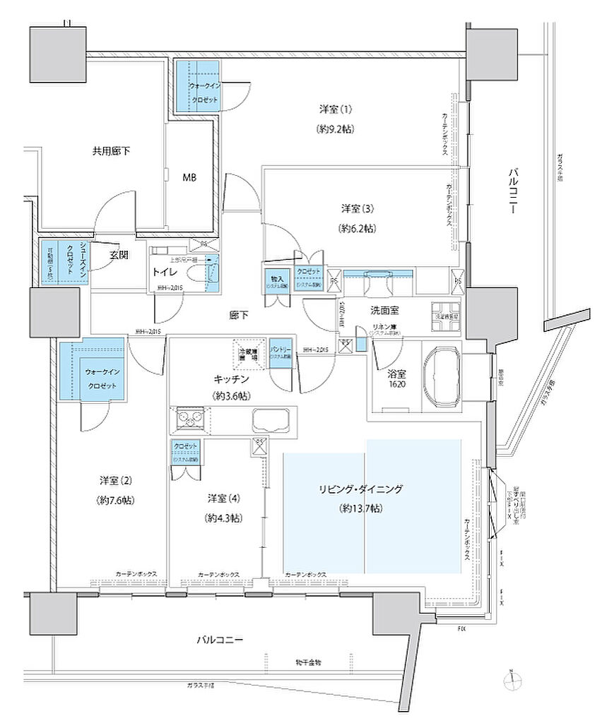 仙台 THE GRAND SKY 間取り S