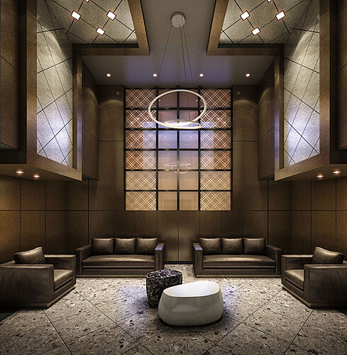 レーベン御宝町アルビオ・タワー ジュエルラウンジ完成予想CG