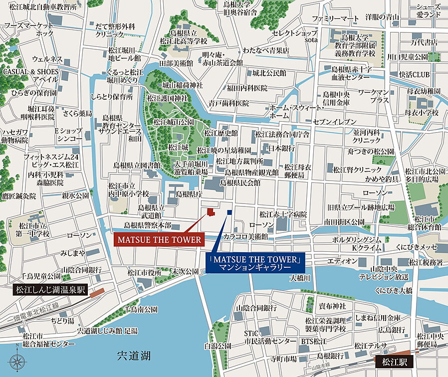 MATSUE THE TOWER：案内図
