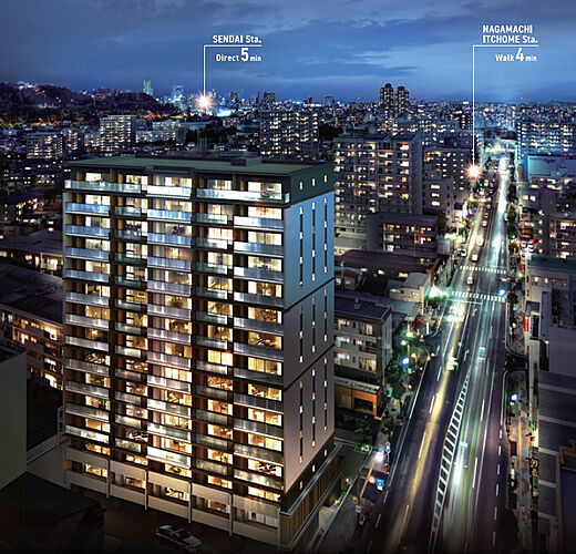 レーベン長町 THE GATE 外観完成予想CG