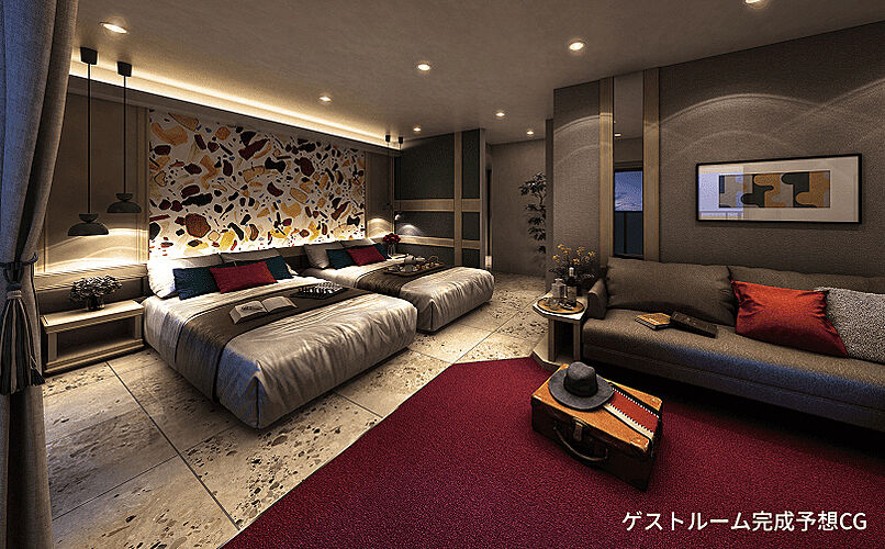 レーベン松山市駅ALBIO TOWER ゲストルーム完成予想CG