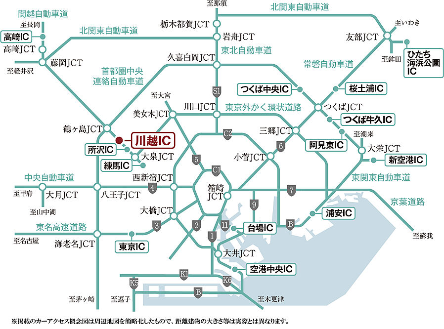 レーベン川越VANFORTIER：交通図